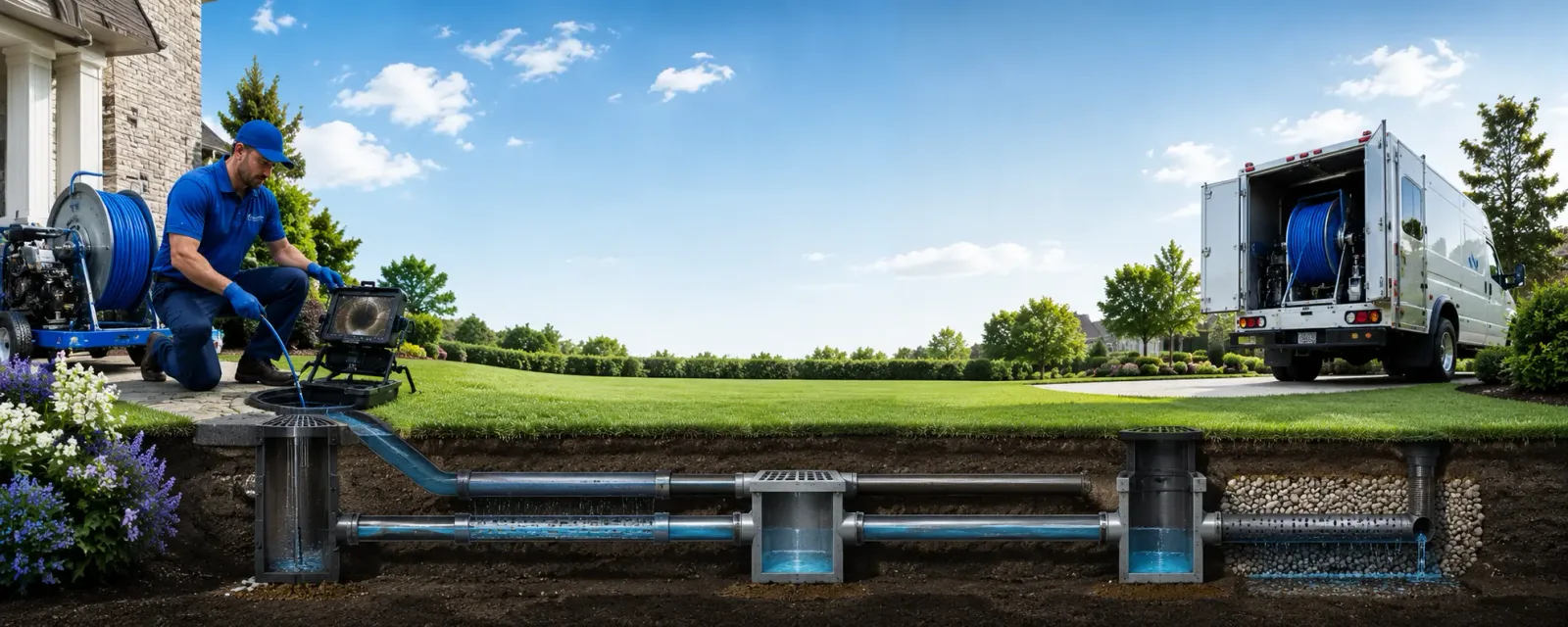 Outdoor drain cleaning information for West Mansfield, OH